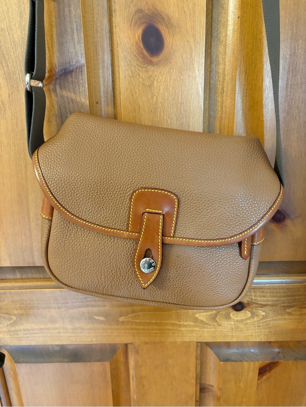 Dooney & Bourke Rare SAMPLE Made in Italy pebbled leather Crossbody flap bag